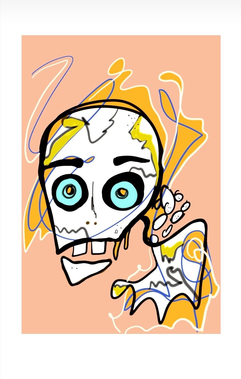 Skeleton drew on iPad