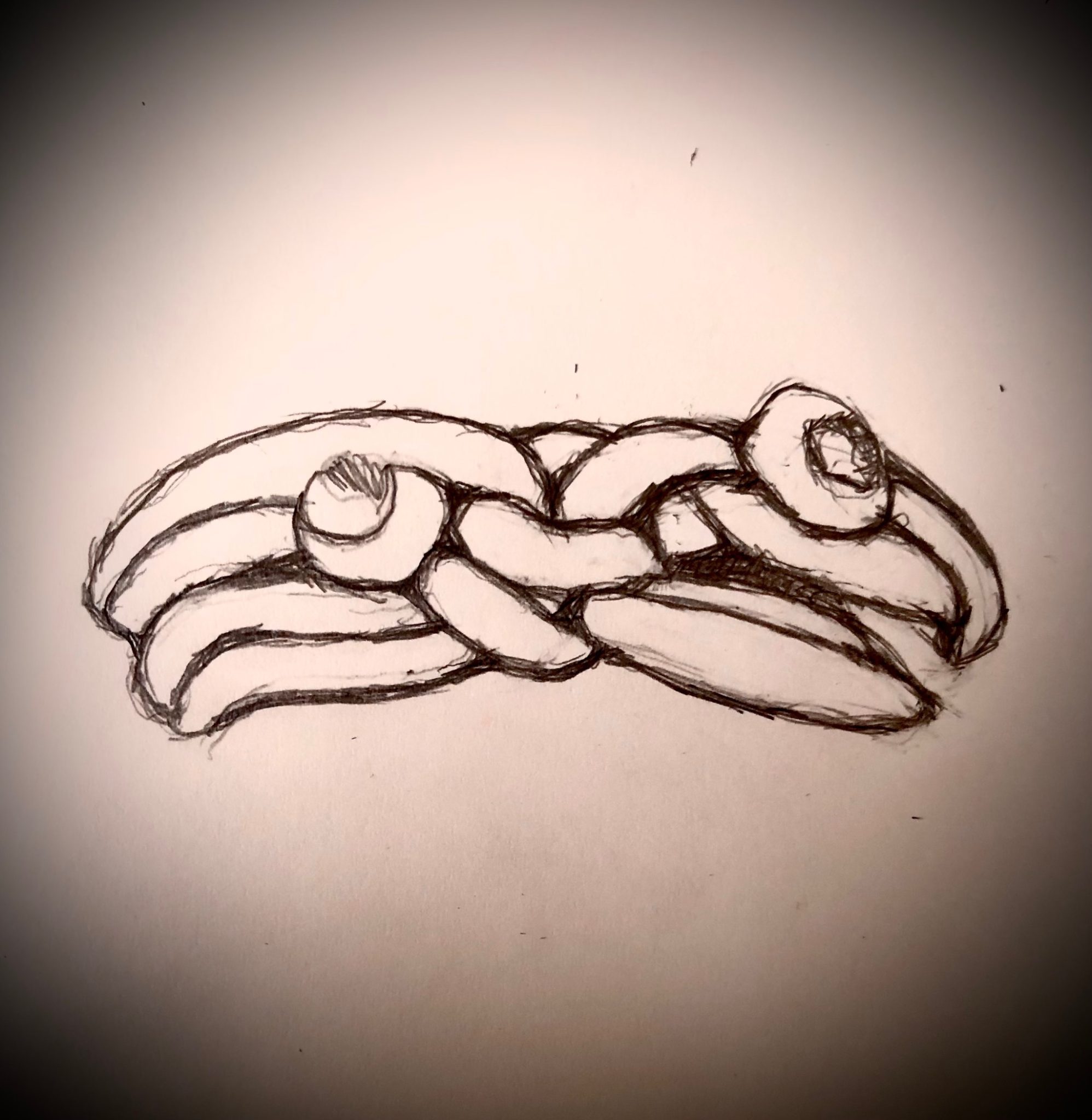 Graphite pencil of a knot
