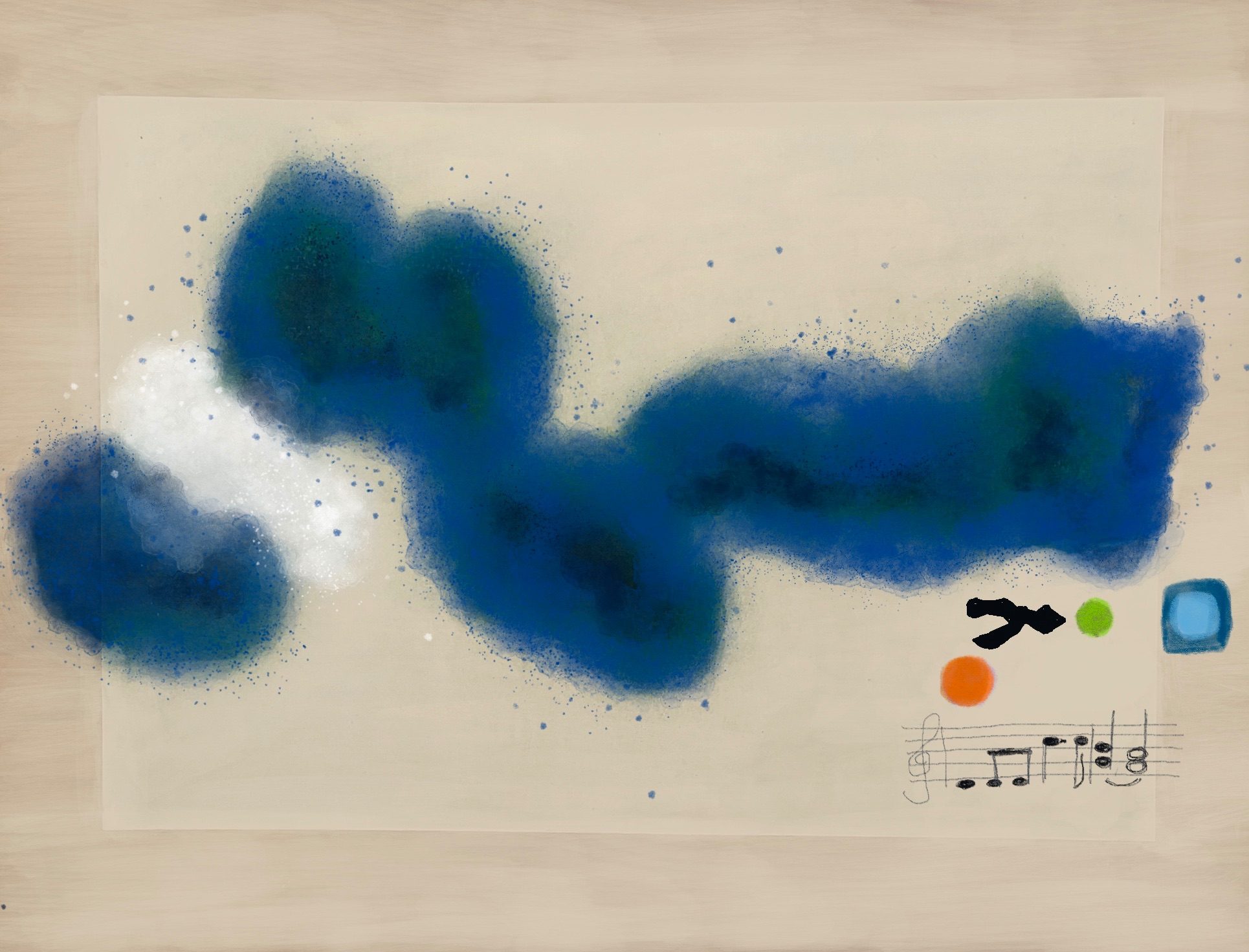 A painting in taken from Victor Pasmore book and changed using Procreate by artist