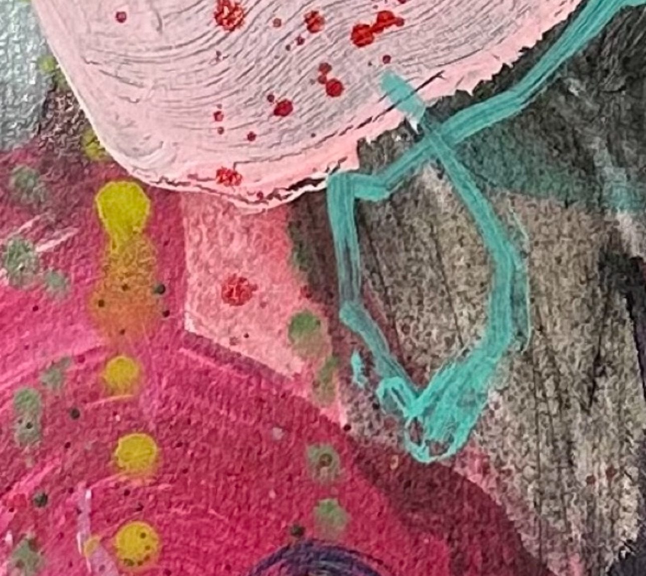 Layers of acrylic, ink on paper