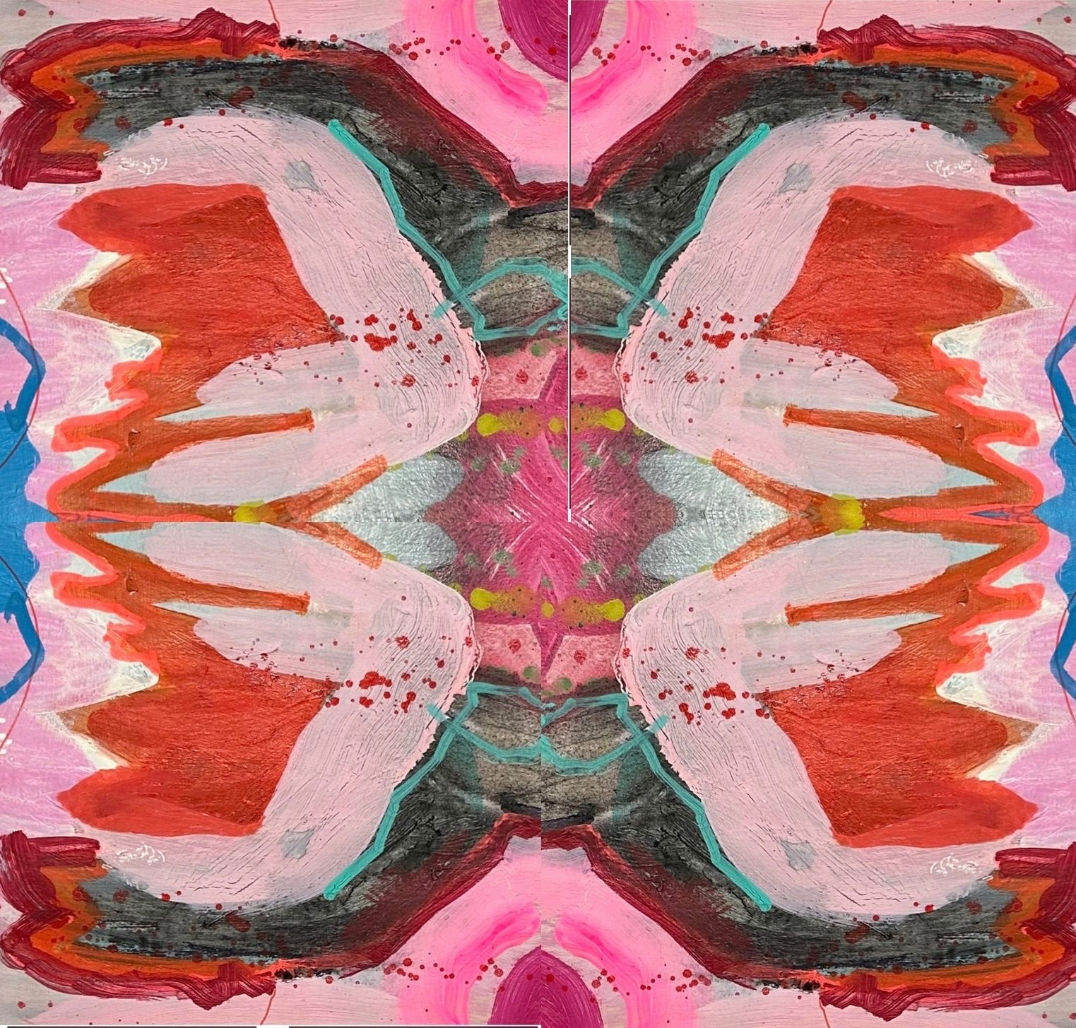 Digital collage/ acrylic painting