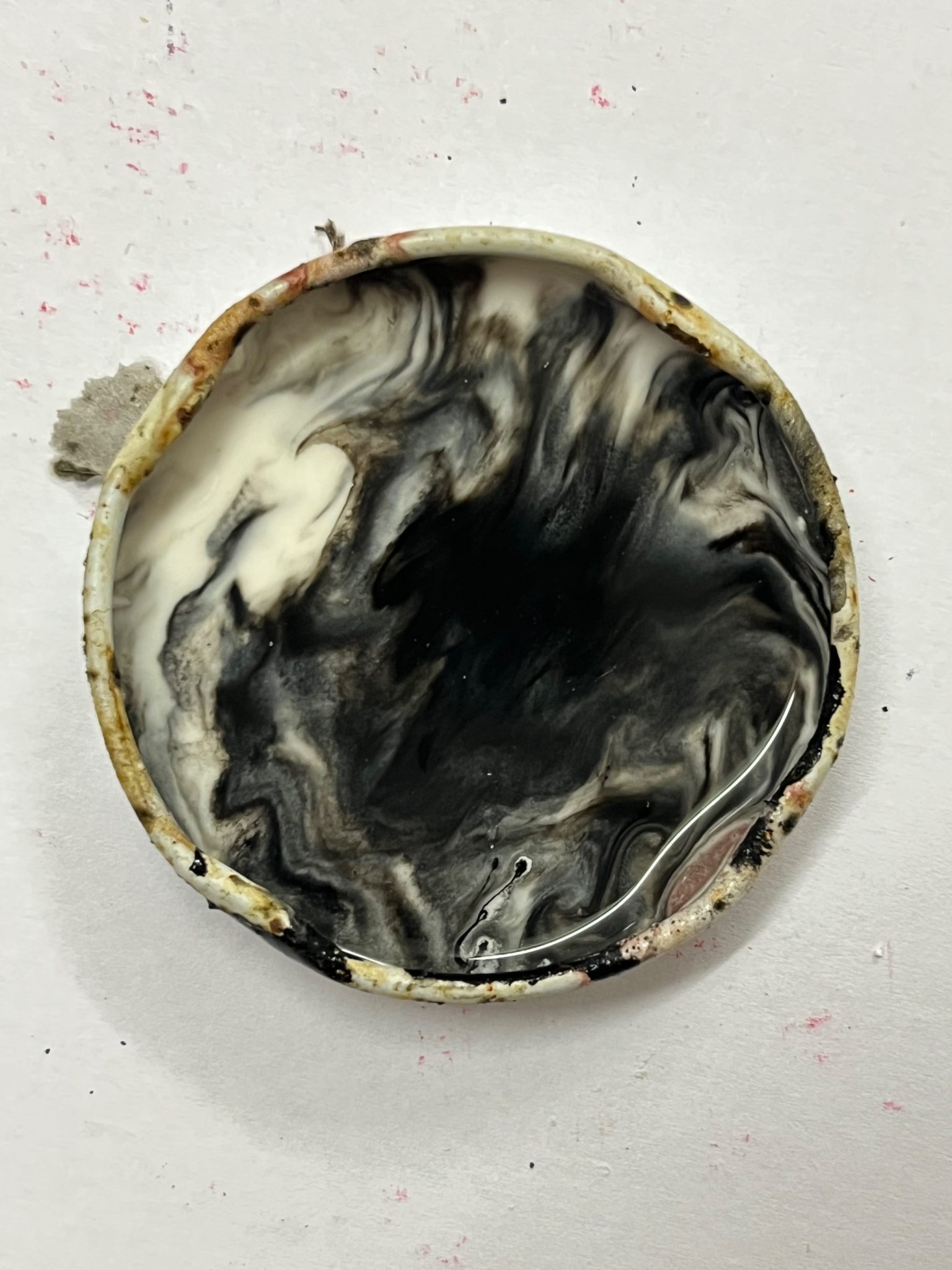 Pigments mixed in water