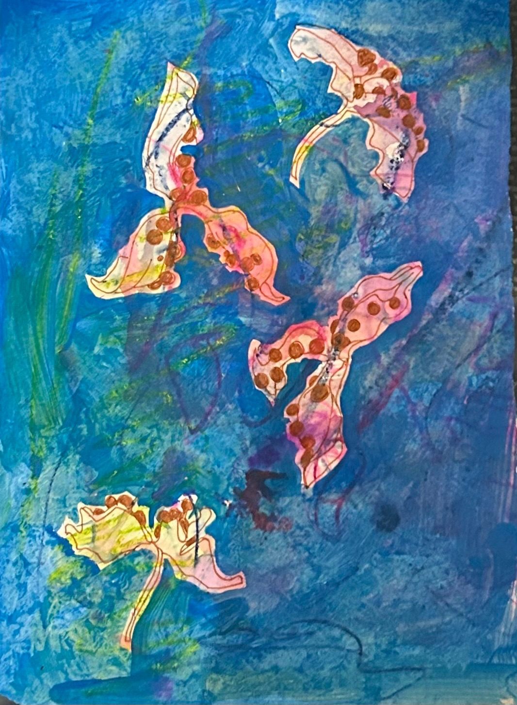 Mixed media on waste paper