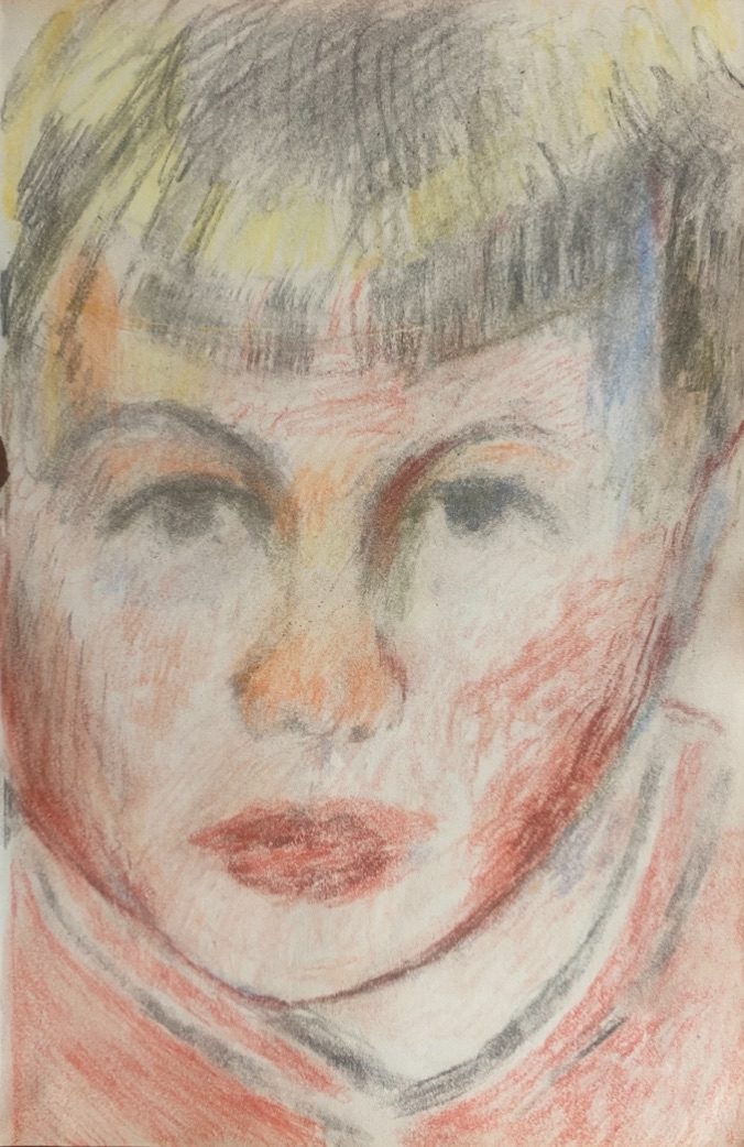 Pastel on paper