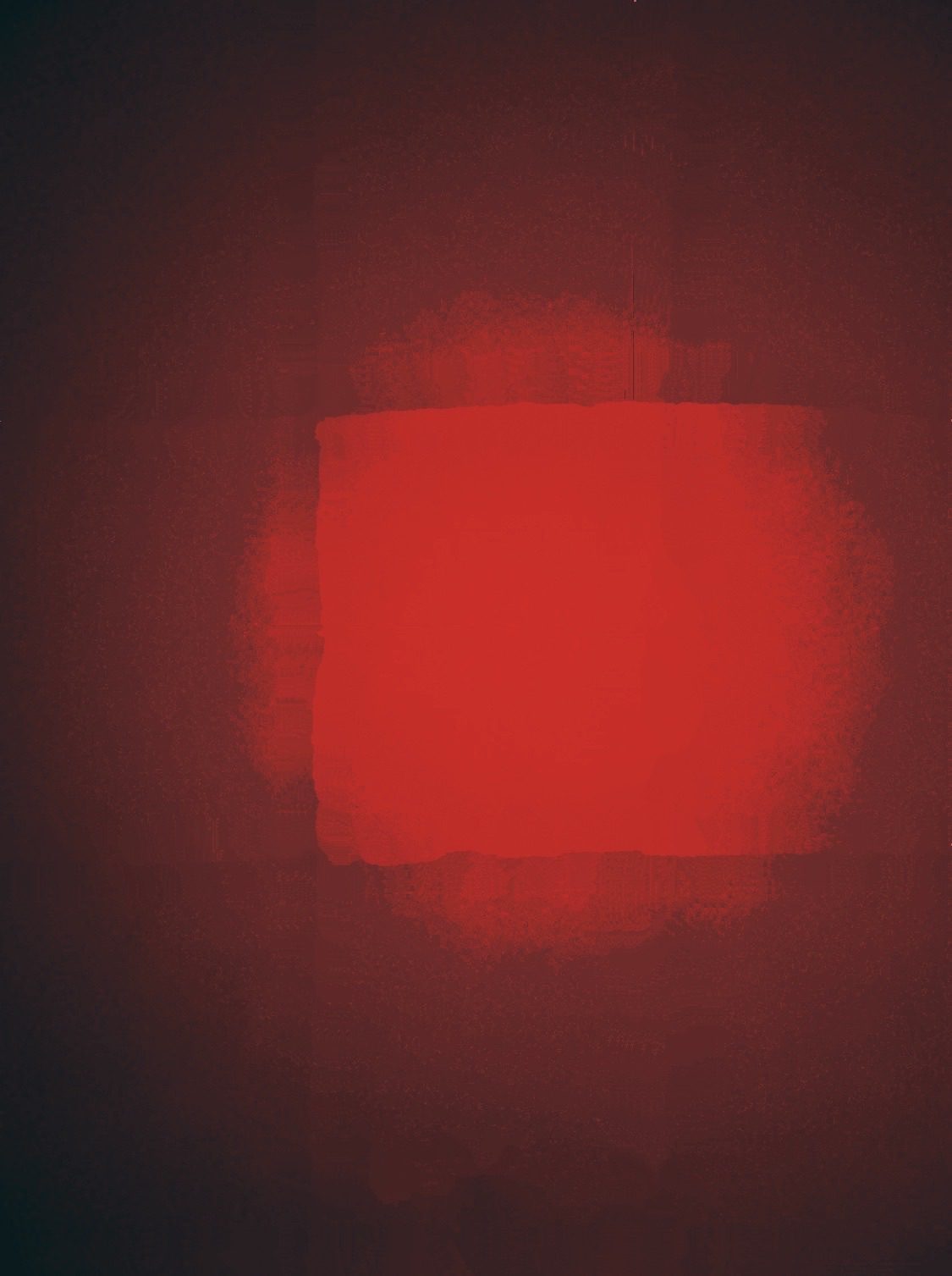 A red organic circle