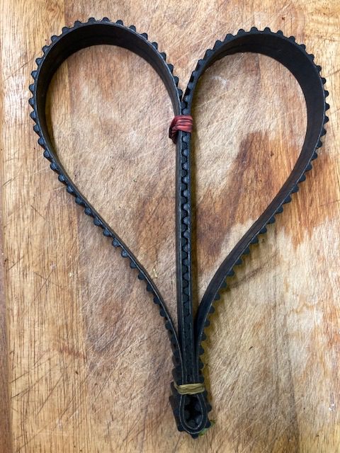 Timing belt made into a heart