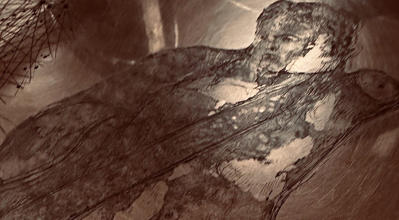 Photograph of a copper etching plate