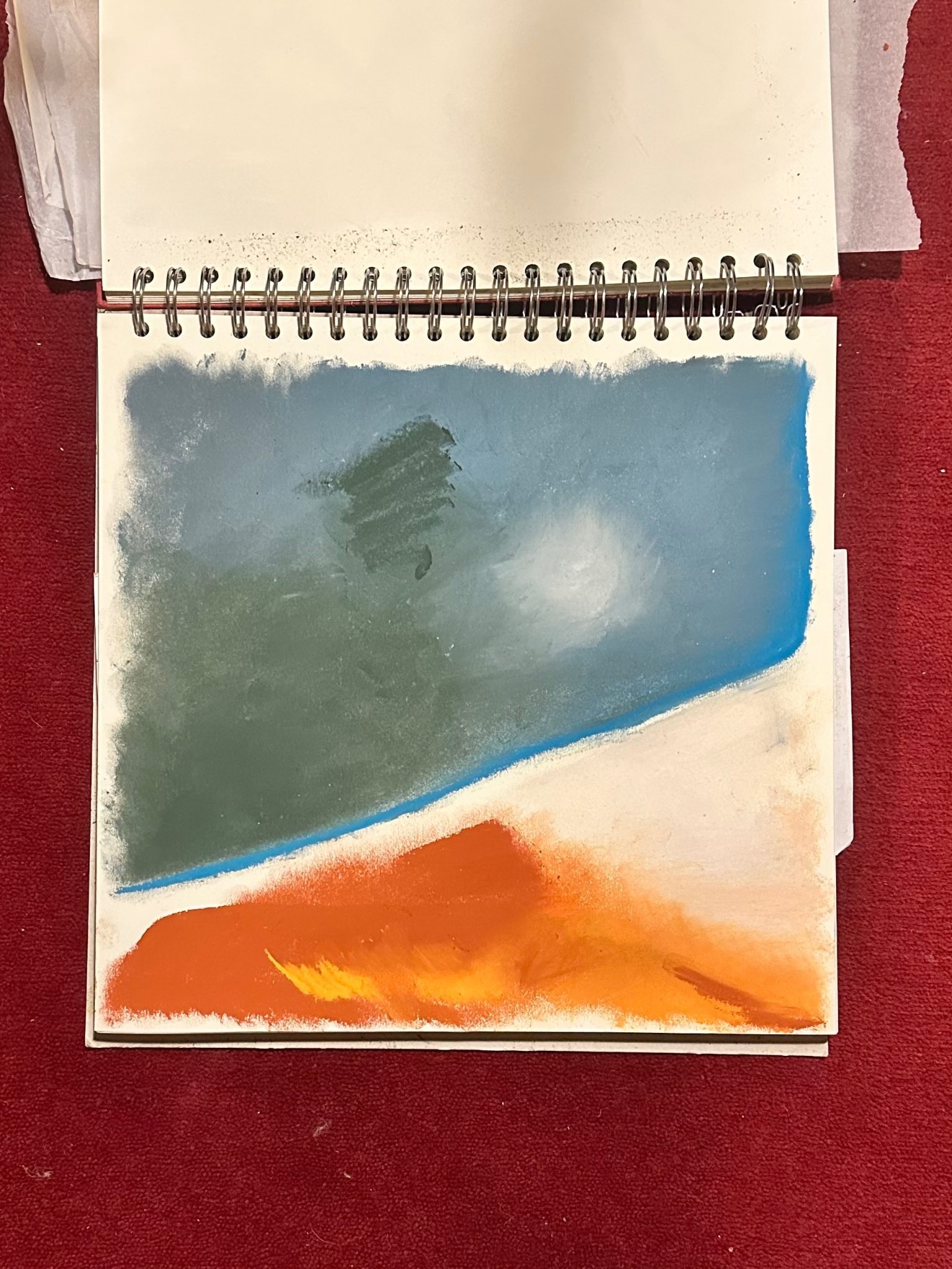 Chalk pastel on paper