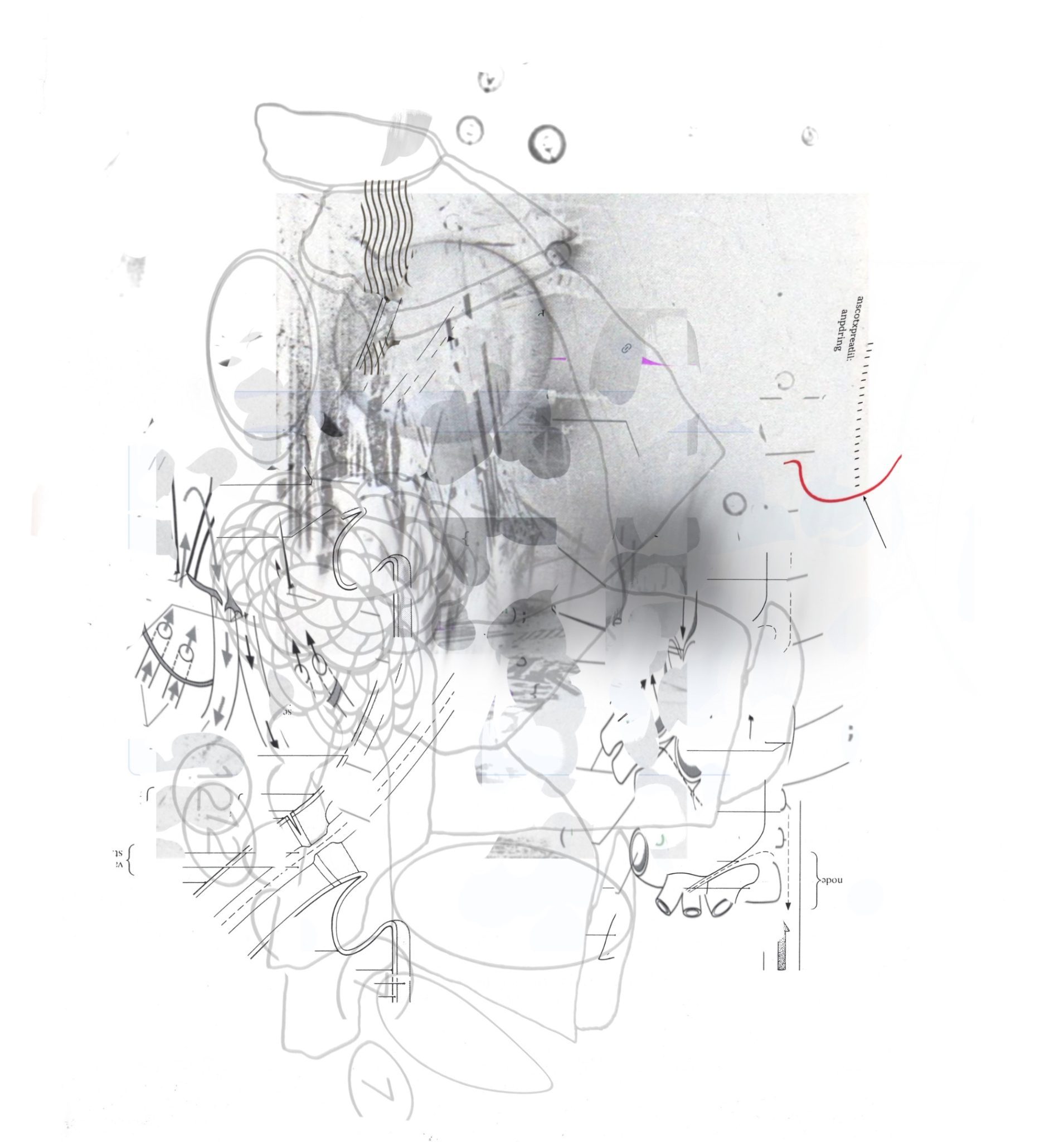 Monochrome abstract drawing