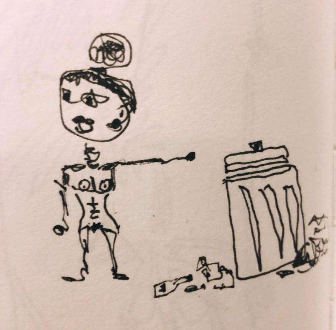 Drawing of an angry lady