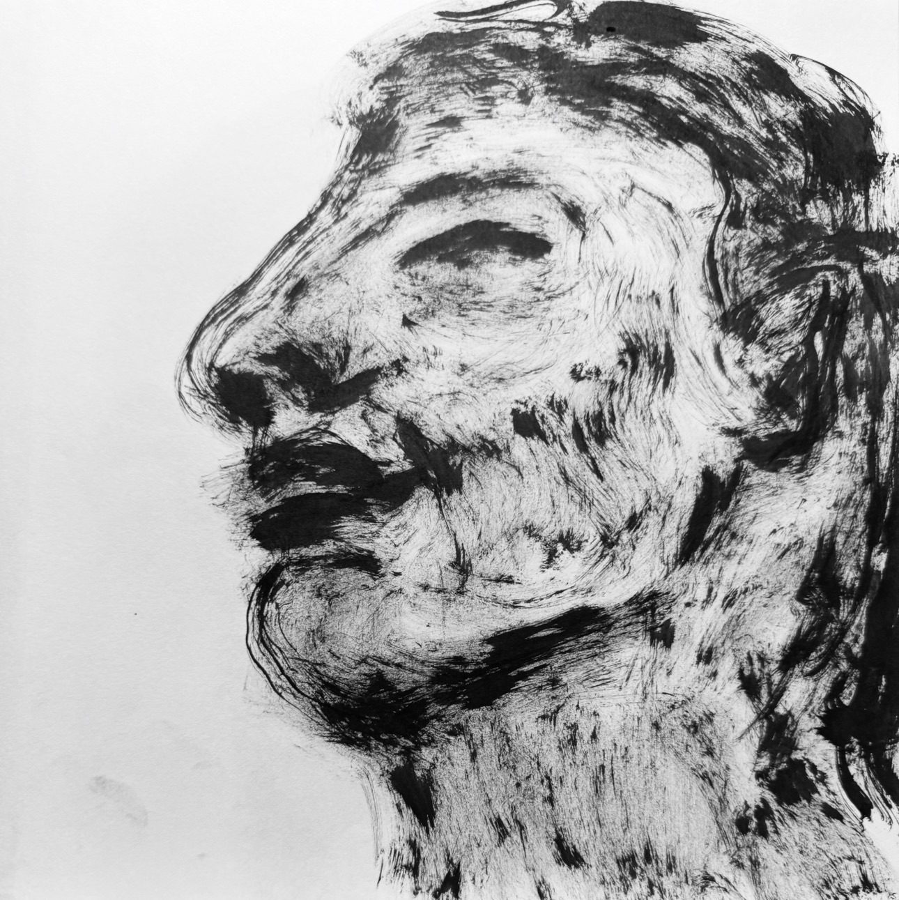 A solitary figure is held in place, carrying the quiet weight of what remains.