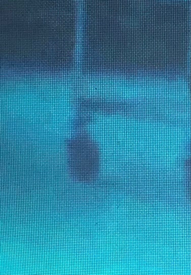 blue screen with a wheel