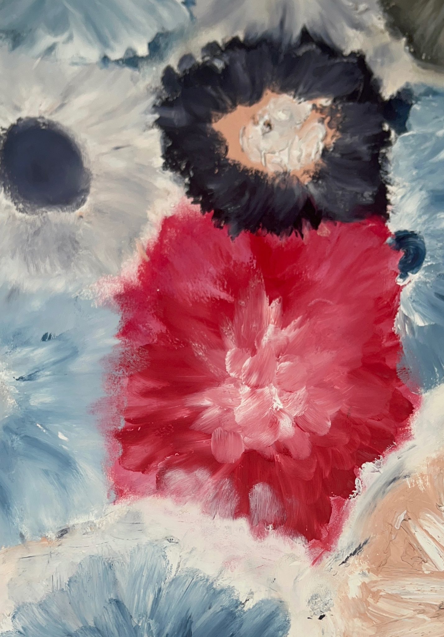 Finger painting will oils