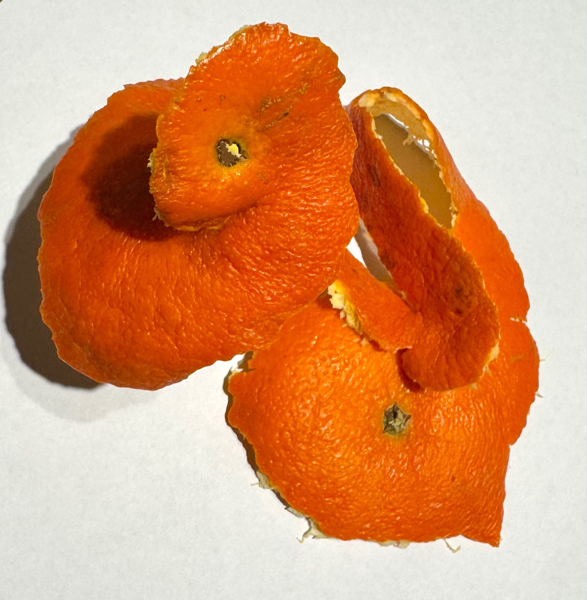 Orange peeled