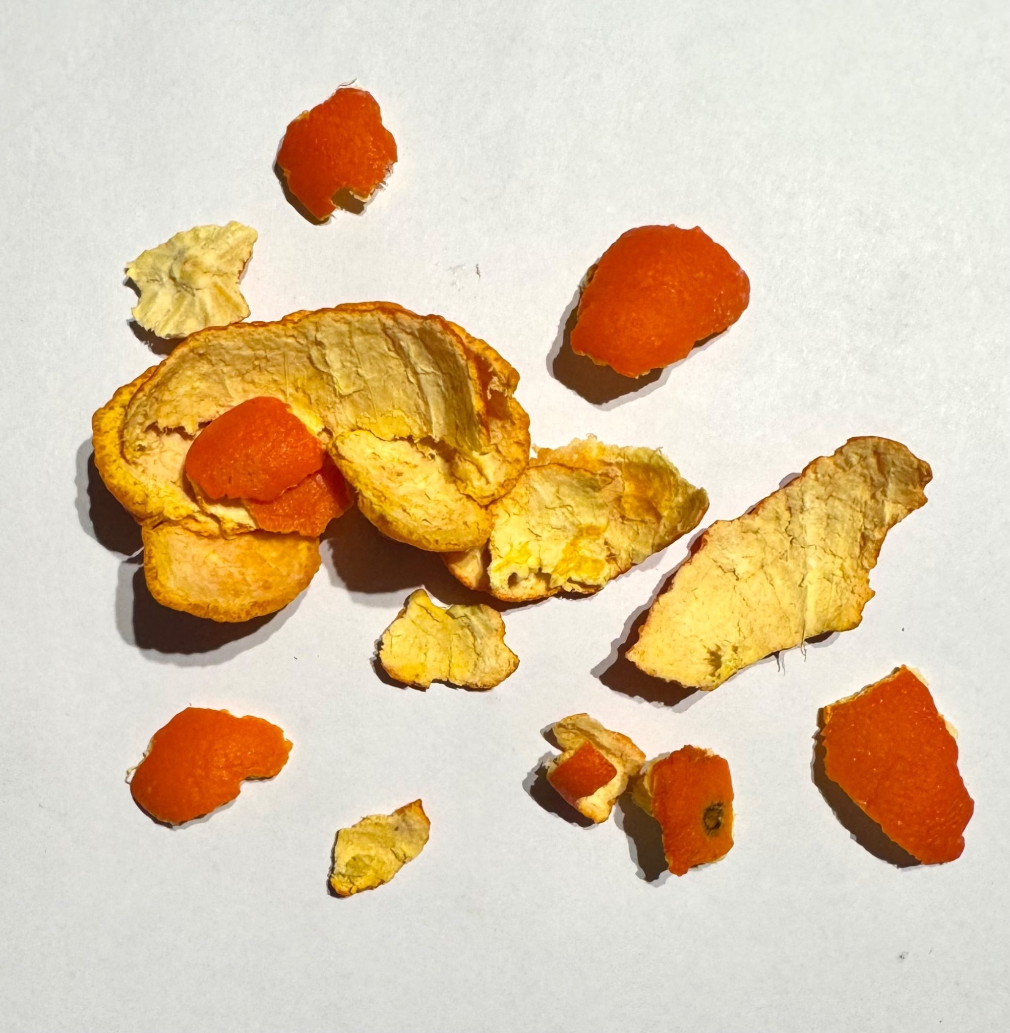 Random orange peel bits ..