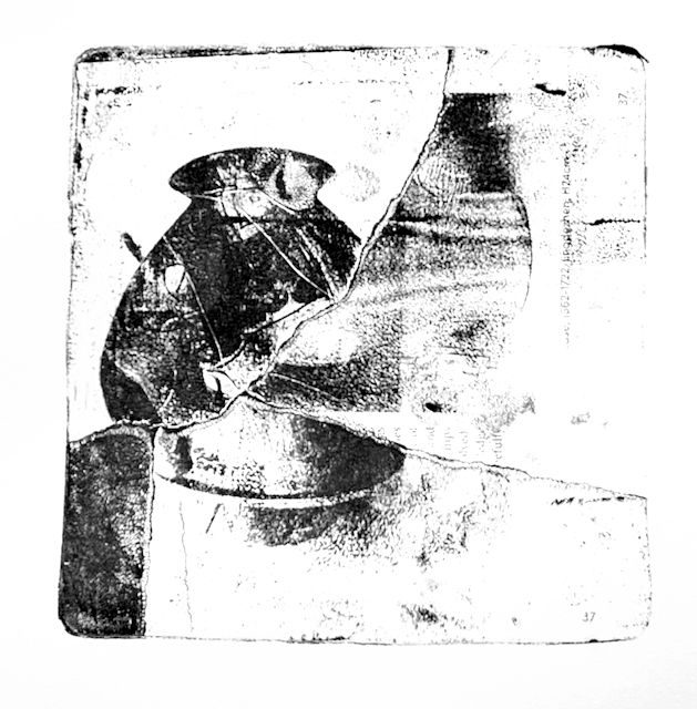 Black and white torn images