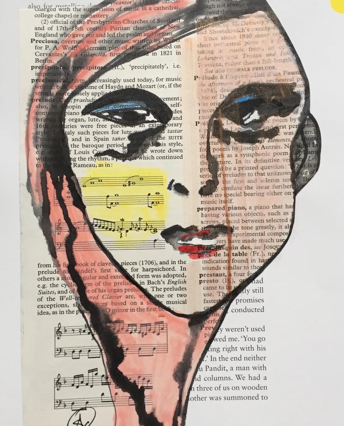 Abstract collage face