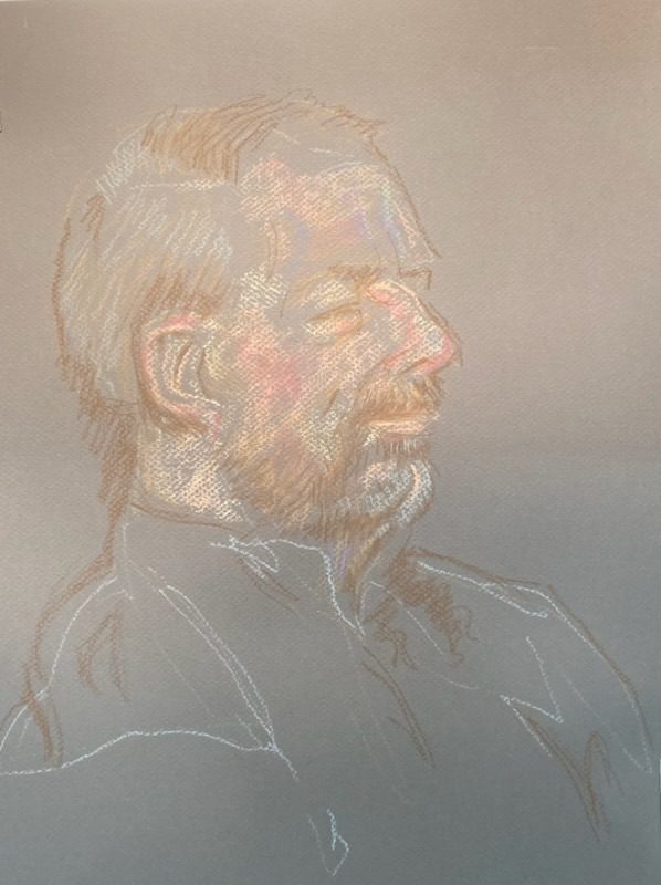 Man’s head in near profile