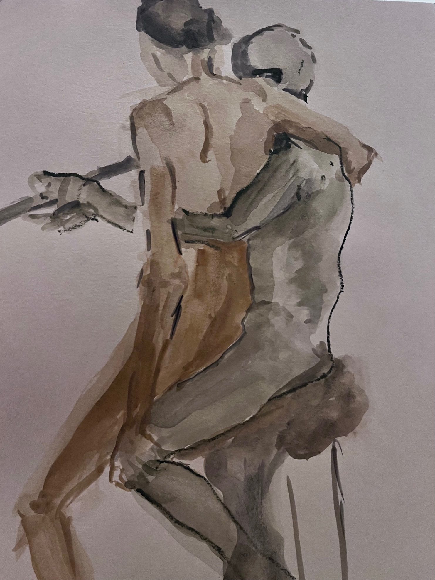 Watercolour life drawing
