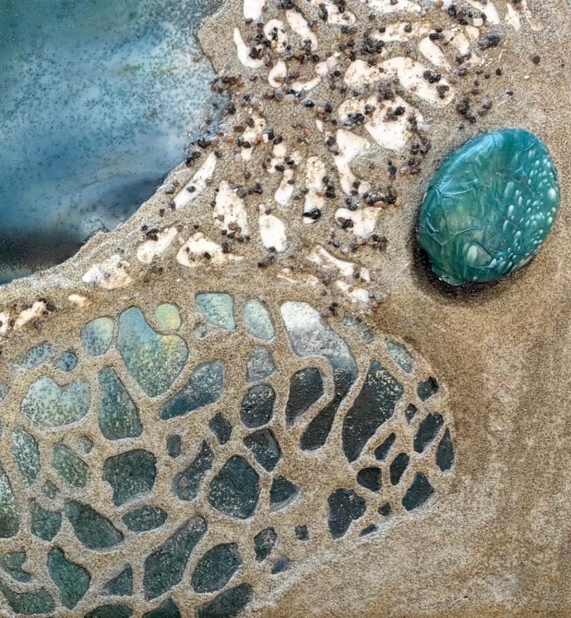 Close up of painting