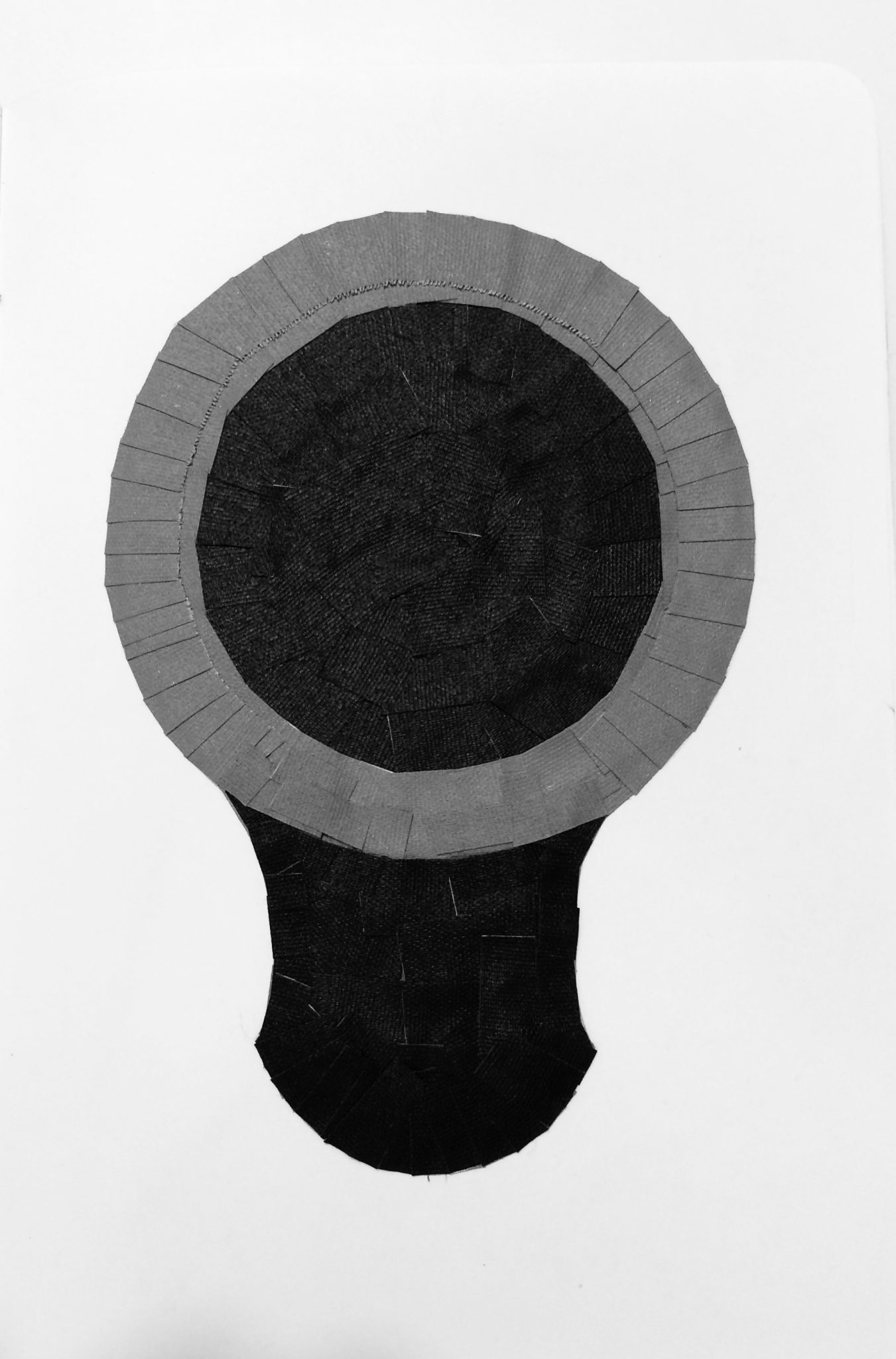 Black tape with grey tape on card