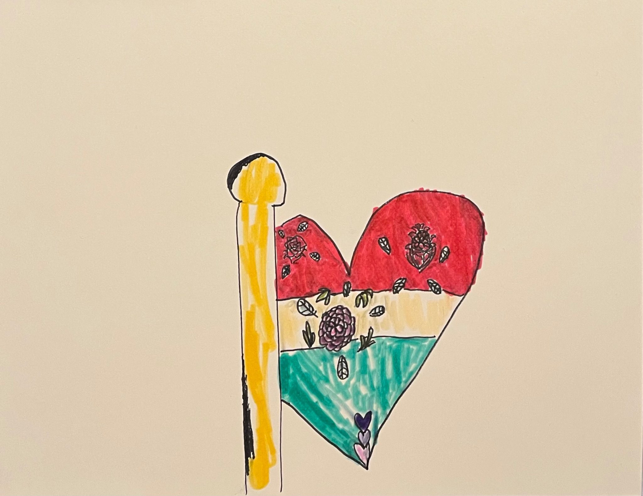 Pen on paper, collaboration with my daughter