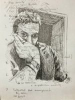 Fine liner on notes in notebook