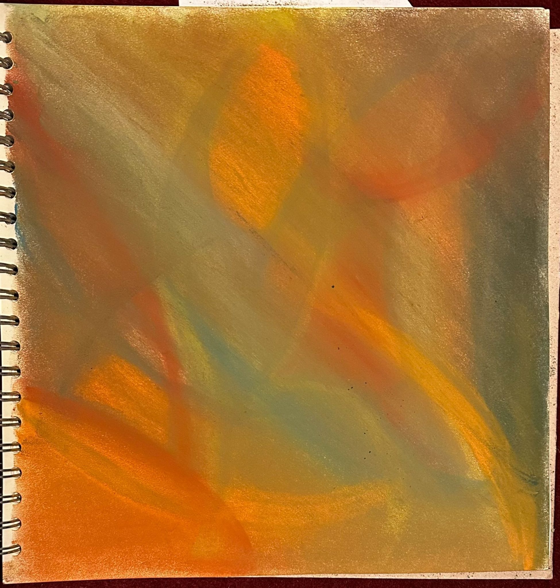 chalk pastel on paper