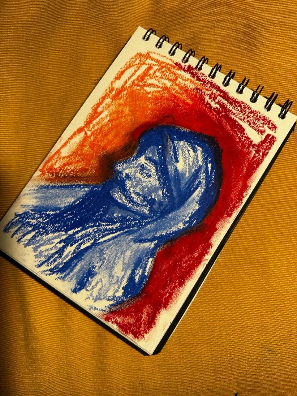 oil pastel on paper
