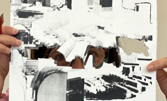 Image from the start of a collage project