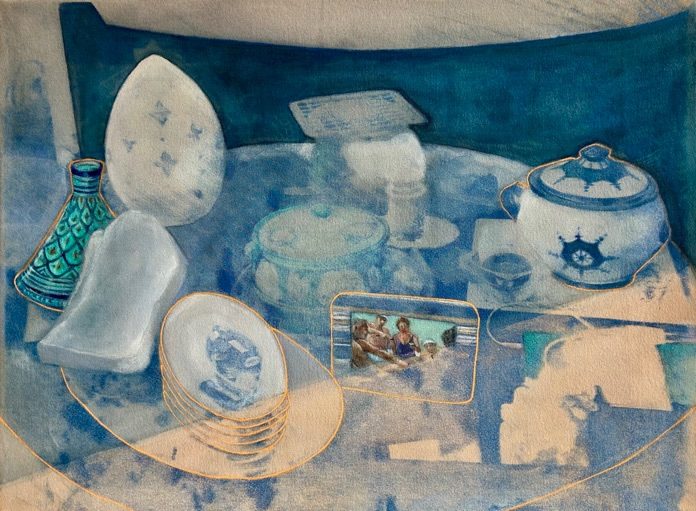 Mixed Medium Painting on Stretched Canvas