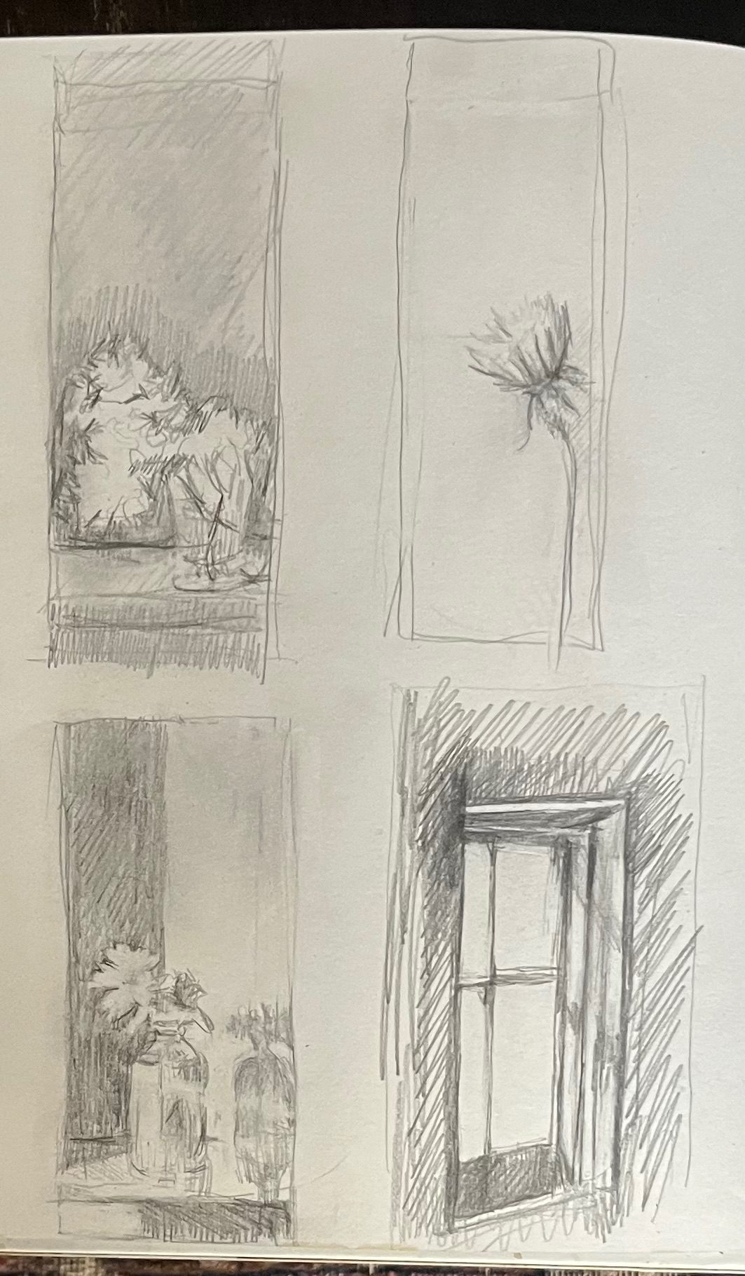 Pencil in sketch book