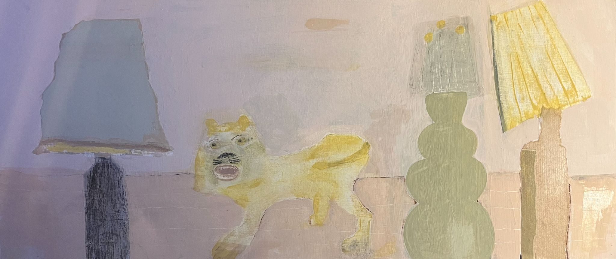 Graphite, housepaint and collage on birch ply