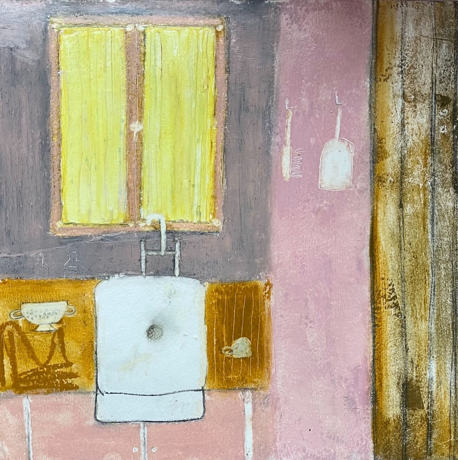 Oil stick and graphite on 350 gsm primed paper