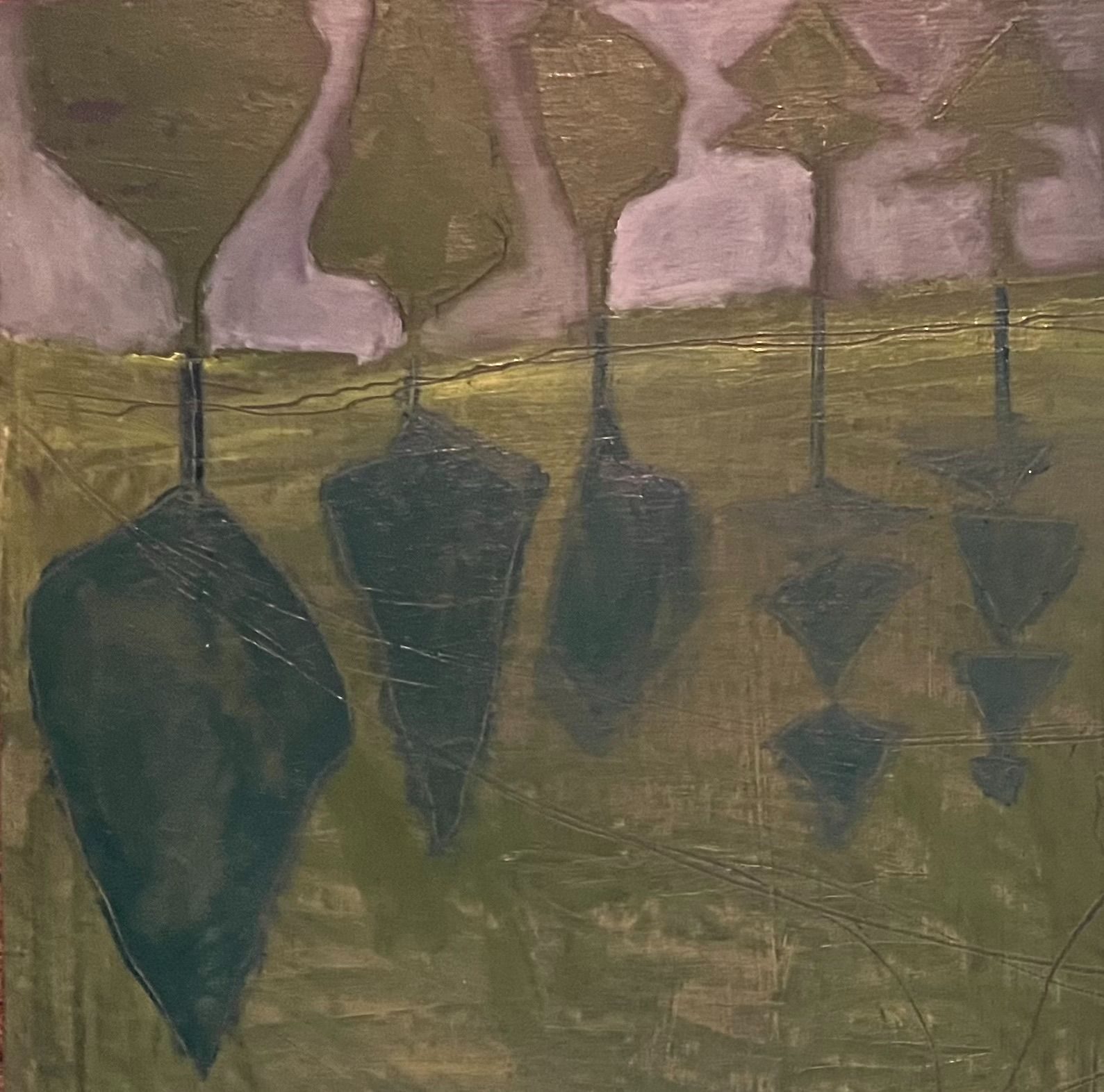 oil and graphite on wooden panel