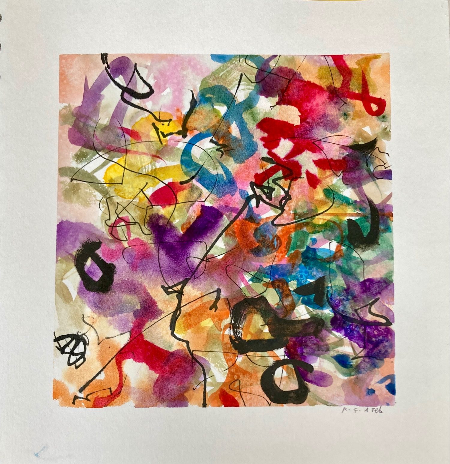 watercolours and ink on sketchbook