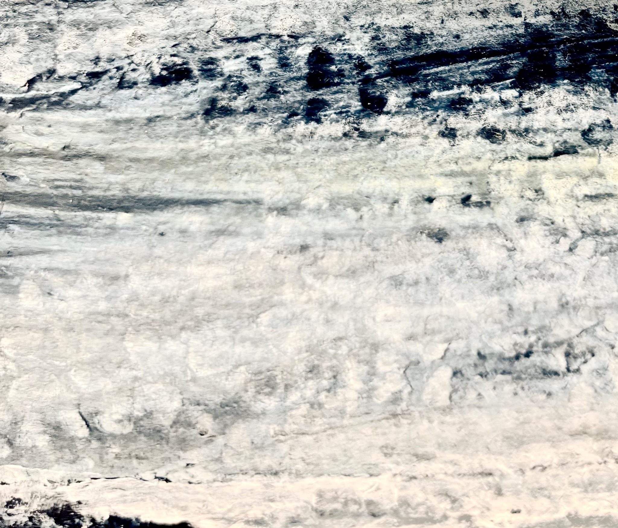 Collage, ink, black paint