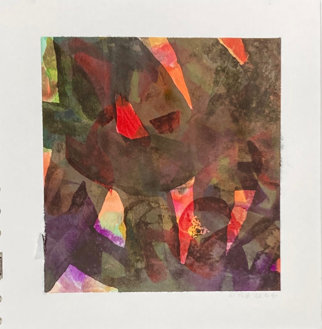 watercolours and black ink on paper