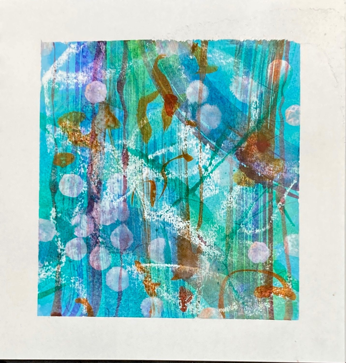 Watercolours, wax on paper / sketchbook