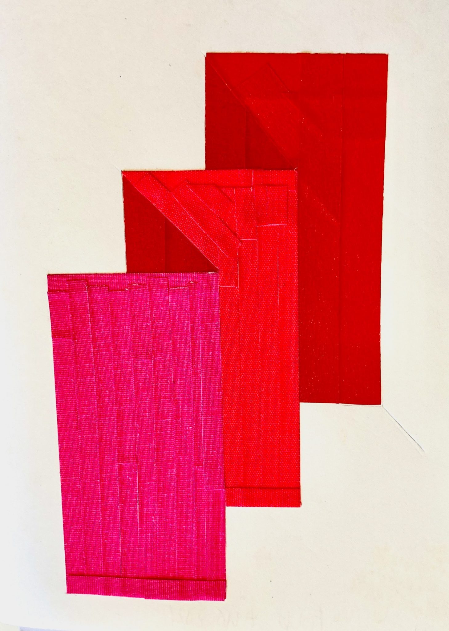 Coloured tape on card