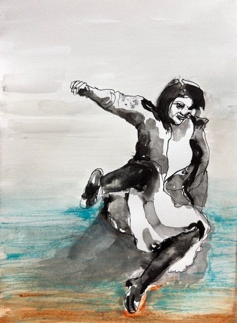 9x12” Watercolor and ink on paper