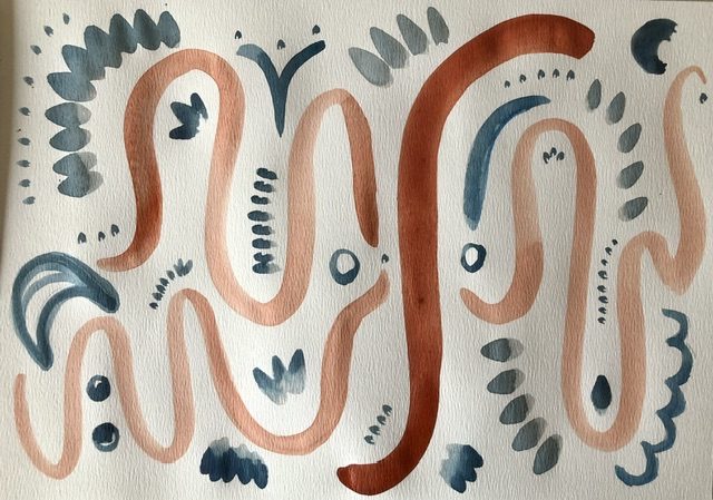 Inspired by the bare branches and catkins as well as my emotions