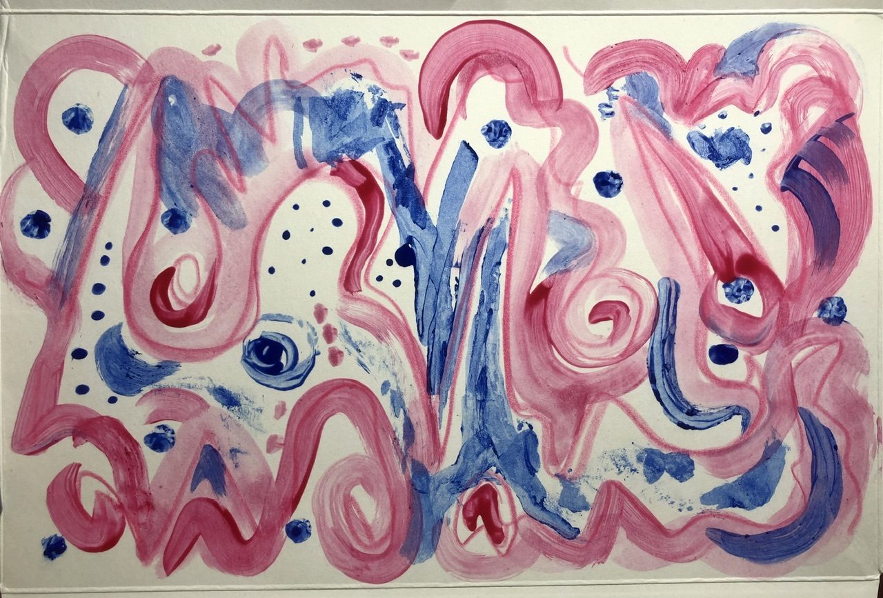 Blood and tears are life’s messiness… and this has a sense of the monitor of one’s heart… beating and weeping…