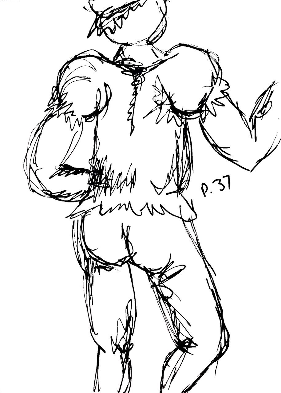 A quick sketch imitating an image found In the book “A New Way of Seeing by Kelly Grovier”