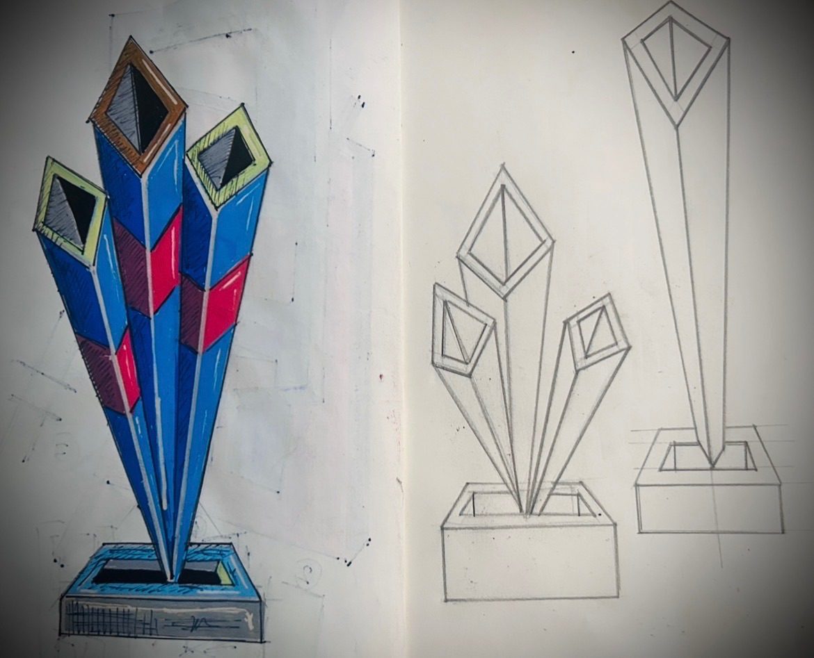 A work looking at form and colour