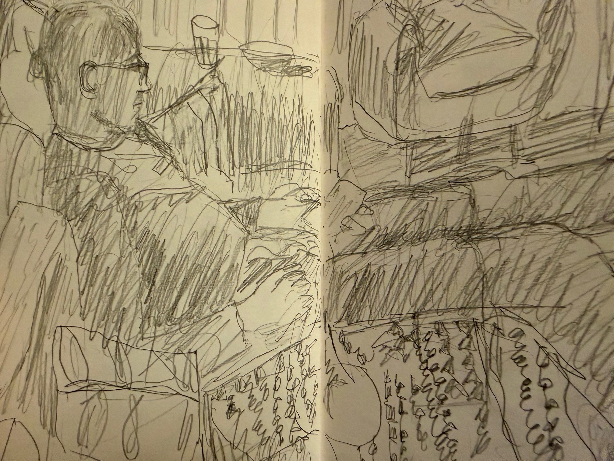 Sketchbook pencil drawing