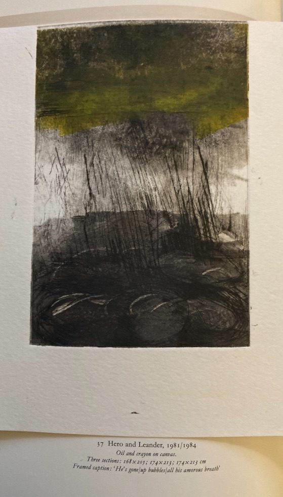 Drypoint with caption