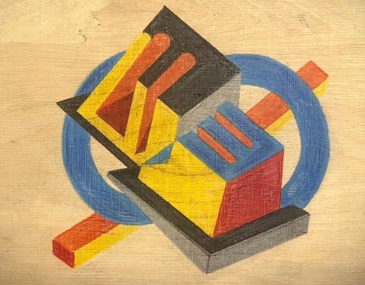 Dry colour on birch panel