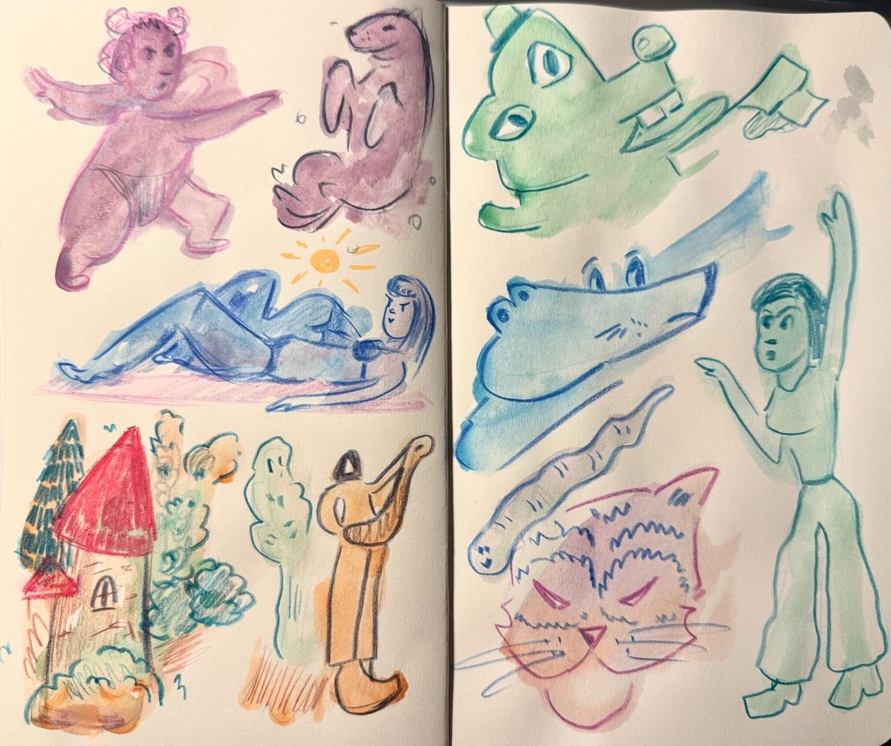 filing colour with sketch