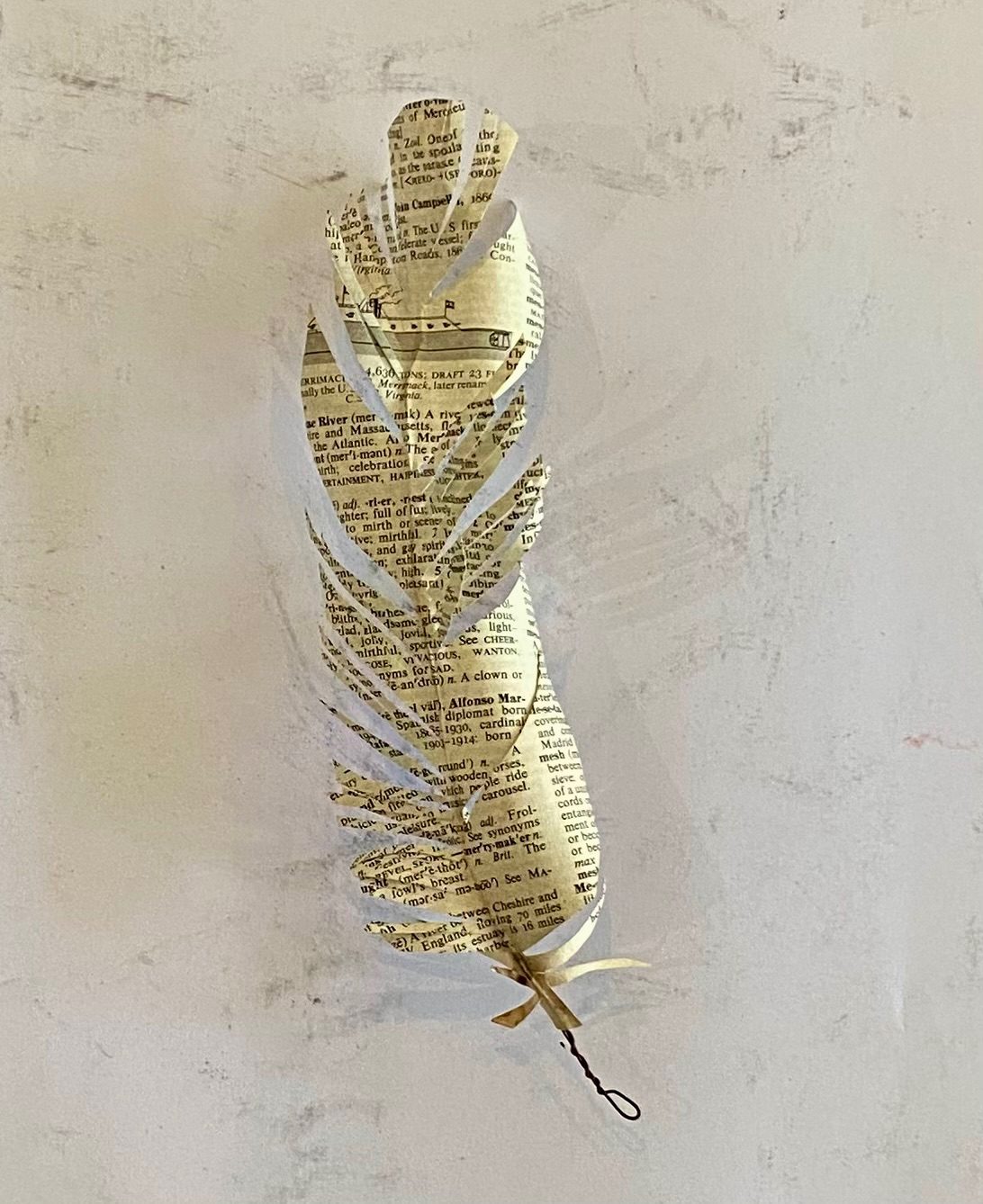 Reworked page of book